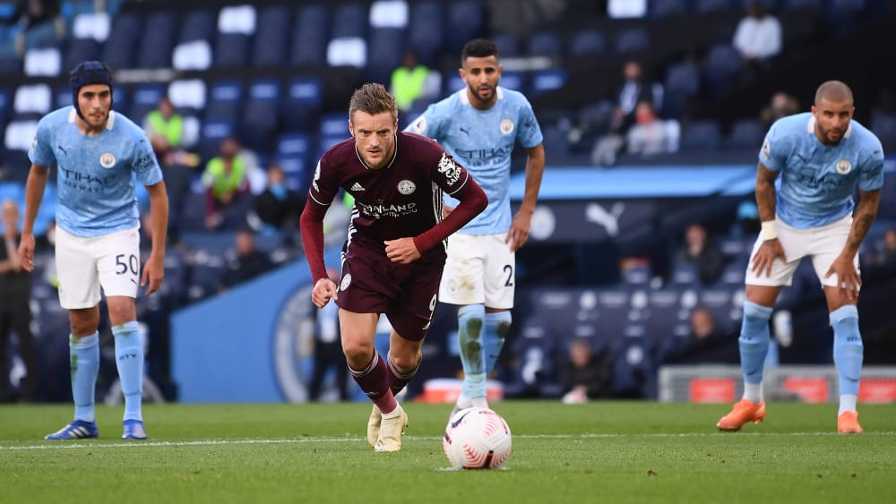 Zweimal sicher vom Elfmeterpunkt: Jamie Vardy.