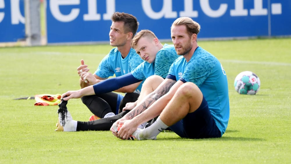 Die aktuellen Schalke-Keeper: Ralf Fährmann, Markus Schubert und Michael Langer (v.r.).