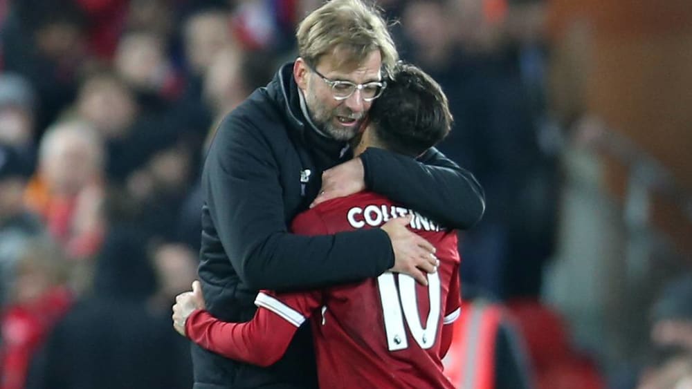 Kennen sich aus gemeinsamen Tagen beim FC Liverpool: Trainer Jürgen Klopp (links) und Philippe Coutinho.