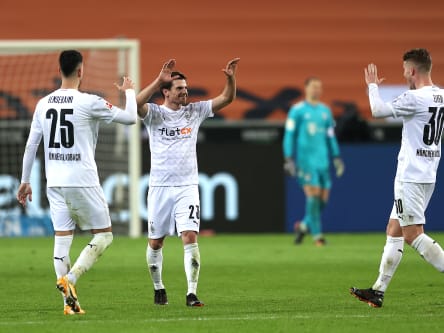 Doppelpacker gegen die Bayern: Gladbachs Hofmann (Mi.).