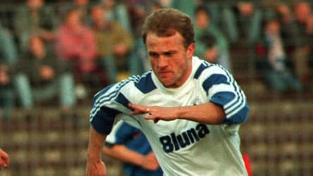 Jacek Mencel (r. im Trikot von Hansa Rostock)