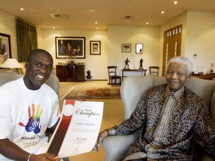 Clarence Seedorf und Nelson Mandela
