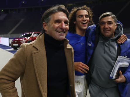 Hertha-Trainer Bruno Labbadia nach dem Derbysieg gegen Union.