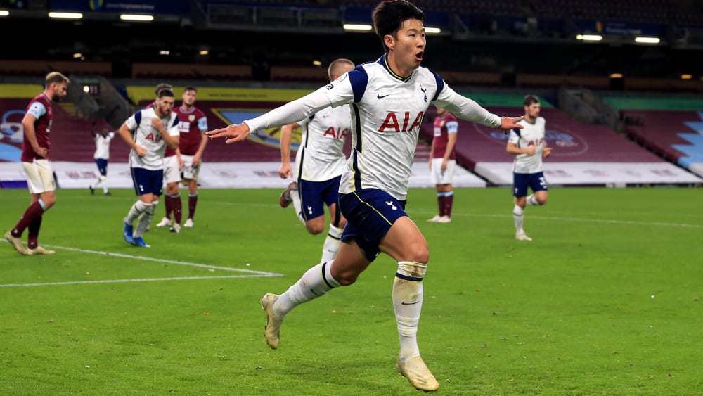 Matchwinner: Heung-Min Son dreht nach seinem Tor des Abends beim schweren Gastspiel in Burnley zum Jubel ab.