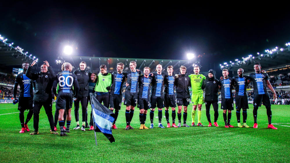 Am 7. März feierten die Spieler von Club Brügge den Derbysieg gegen Cercle Brügge.