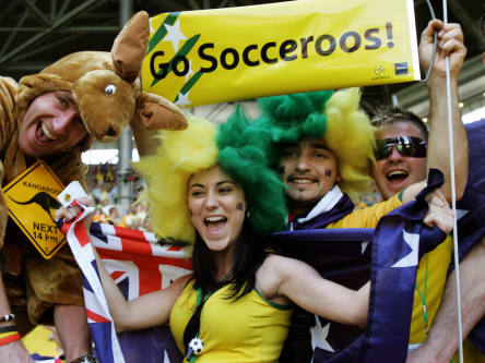 Feiernde australische Fans