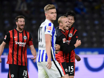 Hertha frustriert, Frankfurt jubelt.