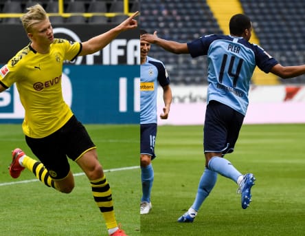 Erling Haaland und Alassane Plea