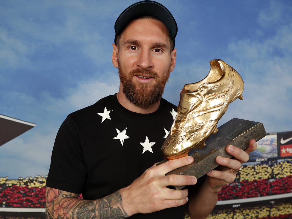 Lionel Messi, der Gewinner des "Golden Shoe" vom FC ...