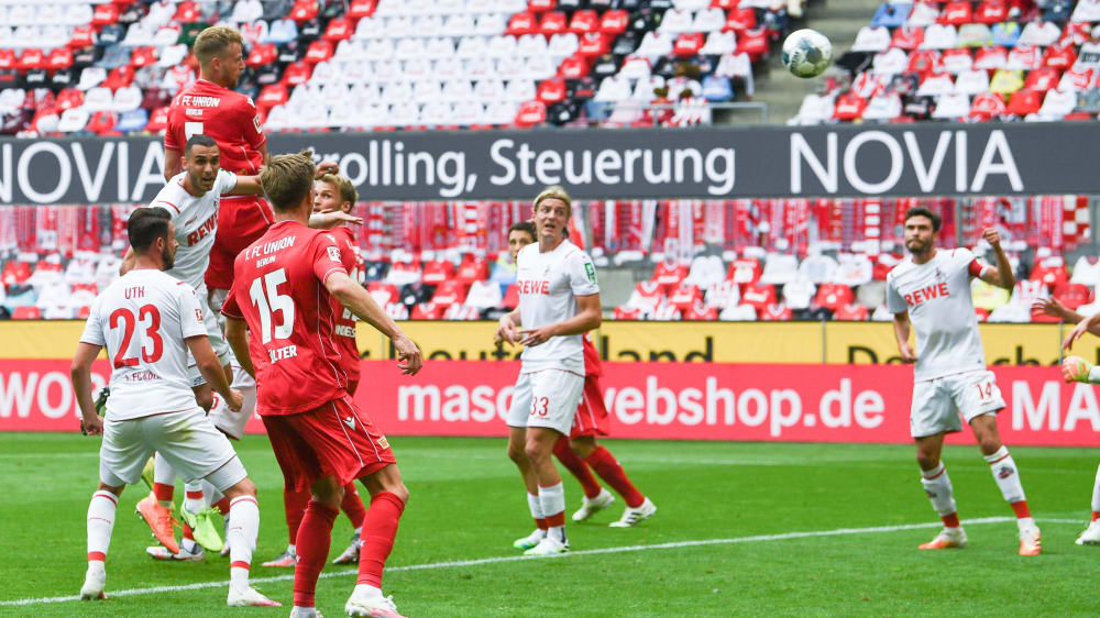 Marvin Friedrich in der zweiten Etage: Der Berliner Innenverteidiger köpft zum 1:0 ein.