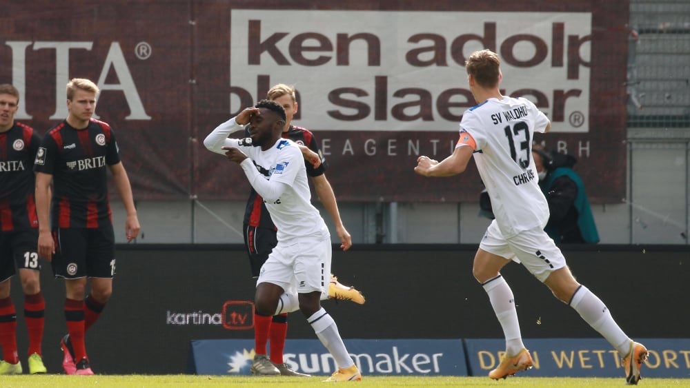 Frühes Siegtor: Joseph Boyamba unterstrich in Wiesbaden seinen Ruf als Goalgetter.