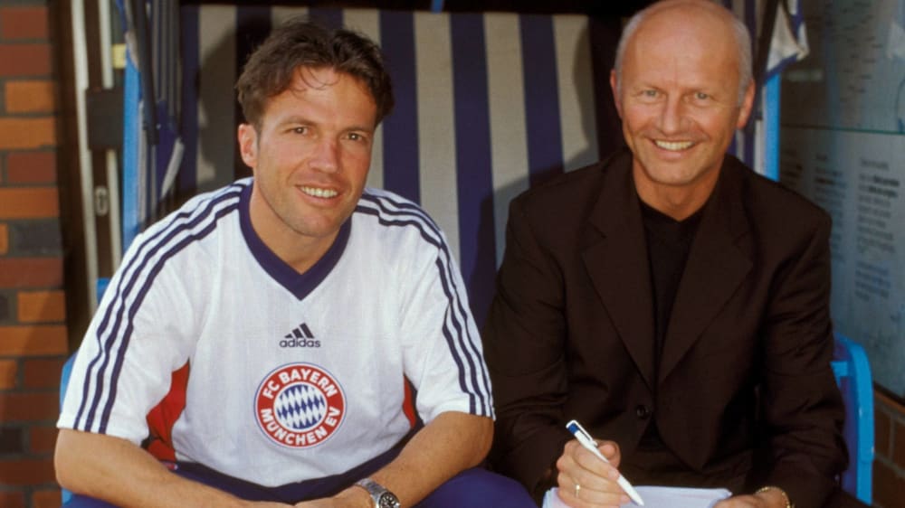 Lothar Matthäus mit kicker-Chefreporter Karlheinz Wild