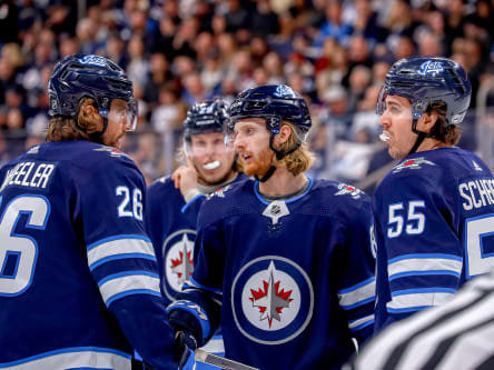 Blake Wheeler, Patrik Laine, Kyle Connor & Mark Scheifele