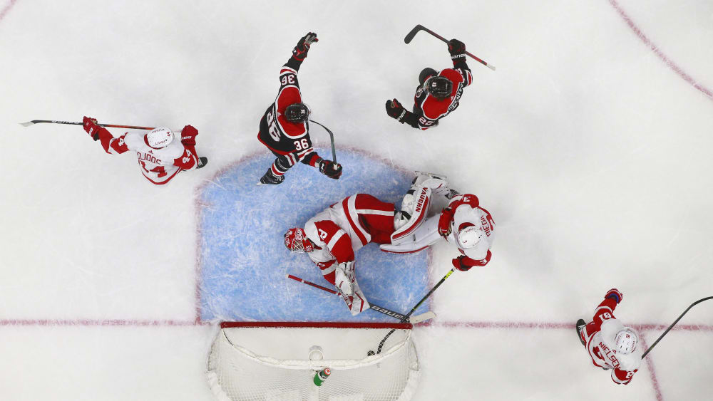 Auch von oben betrachtet sind die Red Wings um Thomas Greiss derzeit am Boden.