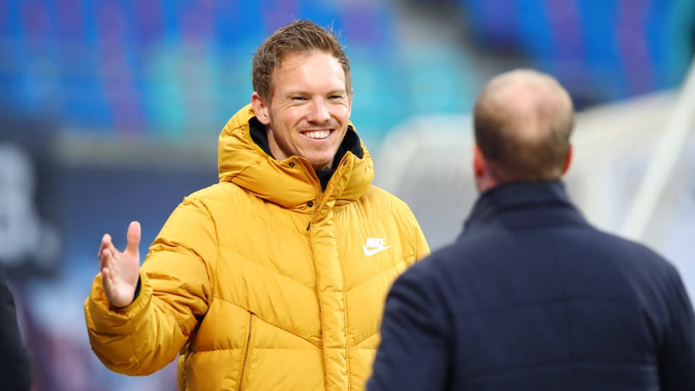 Bei der Bayern-Frage: RB-Coach Julian Nagelsmann geht in ...