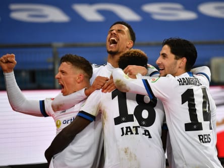 So sehen Sieger aus: Kittel & Co. jubeln nach Jattas 2:1.