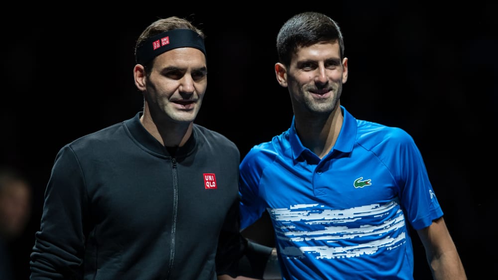 Zwei der größten Tennisspieler aller Zeiten: Roger Federer und Novak Djokovic (rechts).