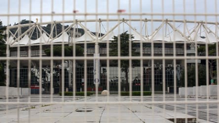 Das verschlossene Stadio Olimpico in Rom