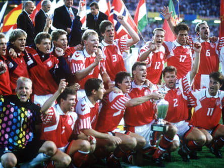 Europameister 1992: Dänemark schlägt Deutschland im Finale mit 2:0.