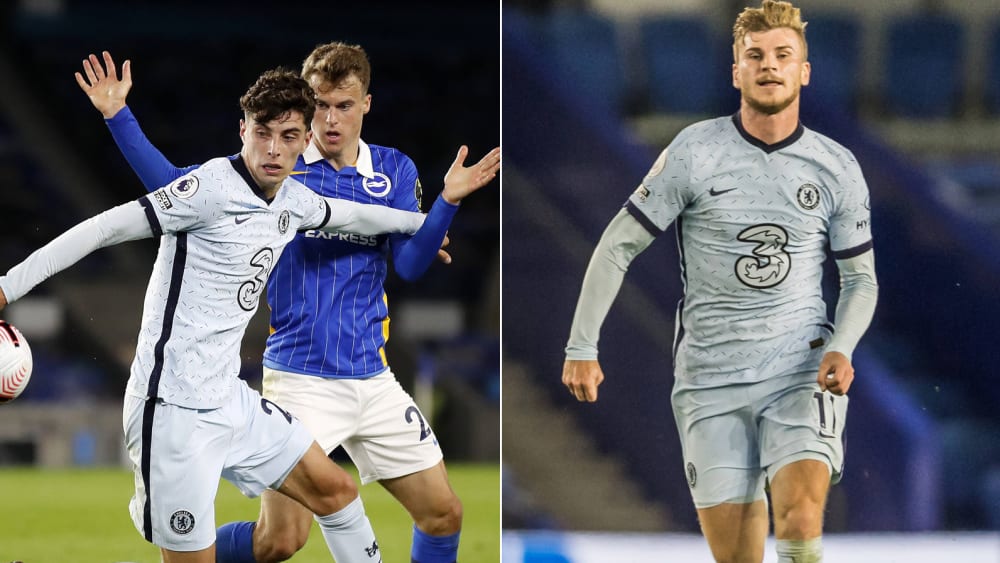 Luft nach oben, der eine mehr, der andere weniger: Kai Havertz (l.) und Timo Werner bei ihrem Debüt für den FC Chelsea.