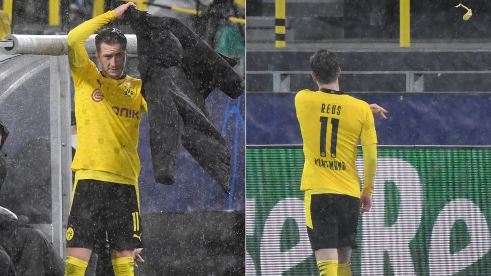 Schlechtes Wetter, schlechte Laune: Marco Reus nach seiner Auswechslung gegen Zenit St. Petersburg.