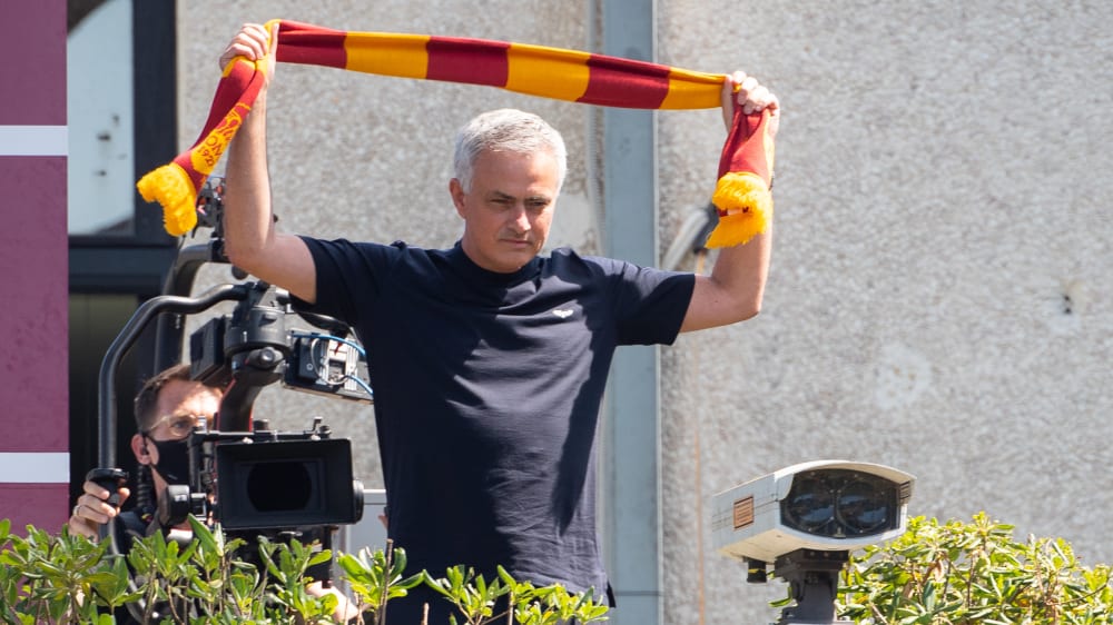 La Roma si mostra ai tifosi: Jose & # 233; Mourinho.