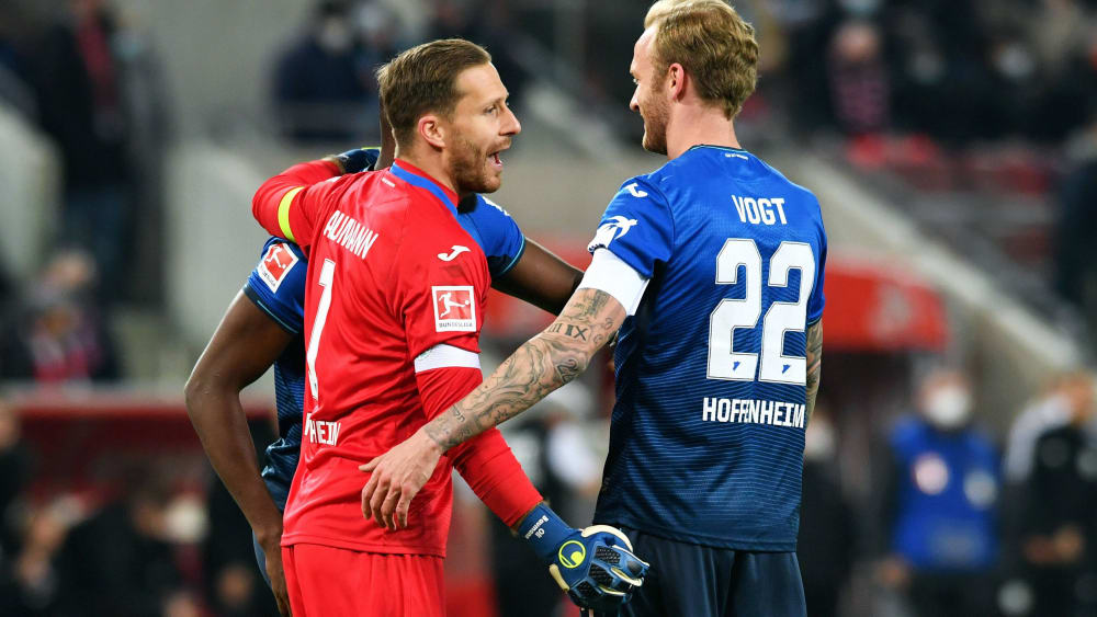 Oliver Baumann (31, li.) und Kevin Vogt (30) heben den Altersschnitt der TSG Hoffenheim.