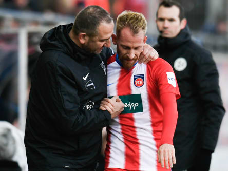 Trainer Frank Schmidt und Marc Schnatterer