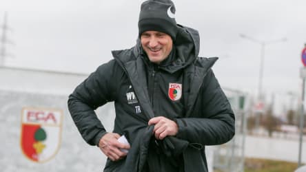 Heiko Herrlich gut gelaunt