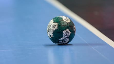 Ein vollgeharzter Handball