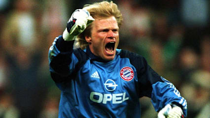 Bayern-Keeper Oliver Kahn unmittelbar nach dem letzten Elfmeter im Champions-League-Finale im Mai 2001 gegen Valencia