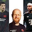 Nikolai Sameith (Mi.) setzte in der Hinrunde auf ein Jobsharing mit Ibrahim Maza (li.) und Serge Gnabry.