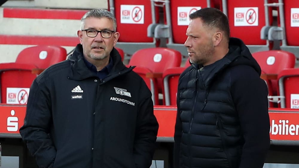 Berliner Dialog: Urs Fischer und Pal Dardai (r.).