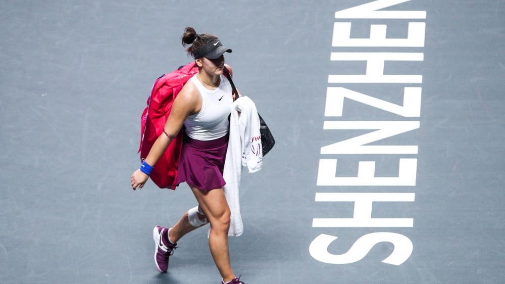 Bisher der letzte Auftritt und in 2020 wird keiner mehr dazukommen: Bianca Andreescu 2019 in Shenzhen.