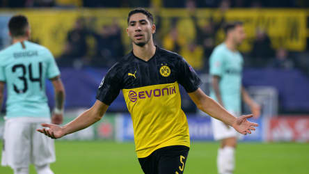 Achraf Hakimi im Spiel gegen Inter Mailand