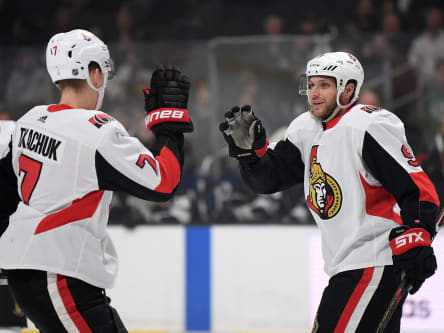 Brady Tkachuk, Bobby Ryan (re.)