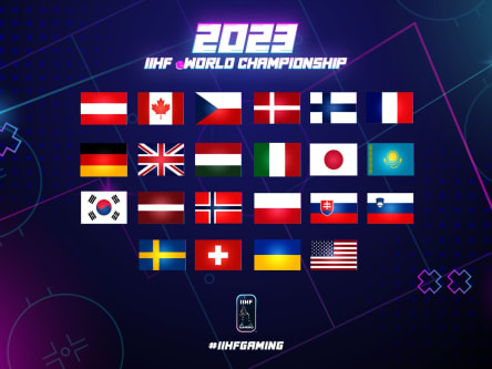 IIHF E WM 2023 Mit Flaggen