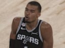 NEW YORK, UNITED STATES - JUNE 8: Victor Wembanyama (1) of San Antonio Spurs in action during the National Basketball Association (NBA) finals game between the New York Knicks and San Antonio Spurs at the Madison Square Garden in New York, United States on June 8, 2026. Celal Gunes / Anadolu