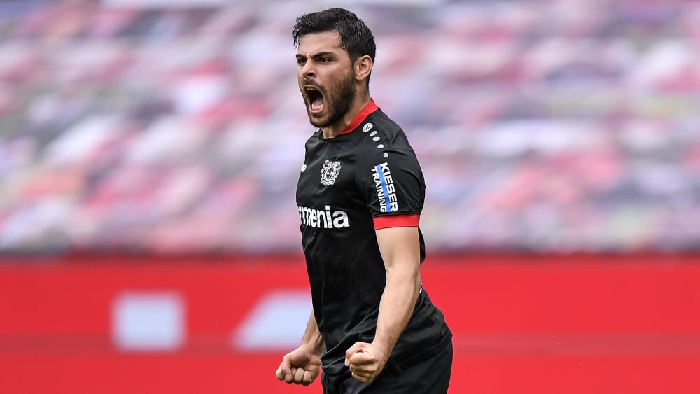 Jubelte nach der frühen Führung: Leverkusens Kevin Volland.