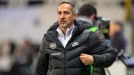 Frankfurts Trainer Adi Hütter kann wohl wieder auf Sebastian Rode zurückgreifen.