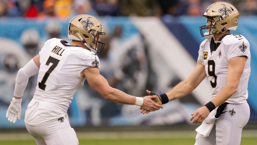 Wachablösung? Taysom Hill übernimmt für den verletzten Drew Brees (re.).