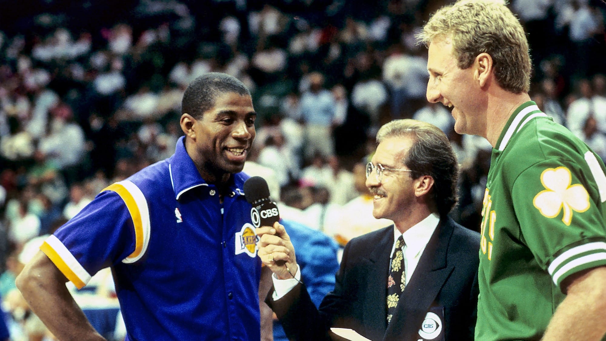 "Magic" Johnson (l.) und Larry Bird (r.)