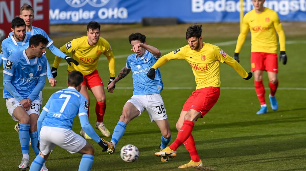 Meppens Dejan Bozic trifft zum Ausgleich bei 1860 München.