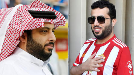 Posiert und lässt posieren: Almeria-Boss Turki Al-Sheikh.