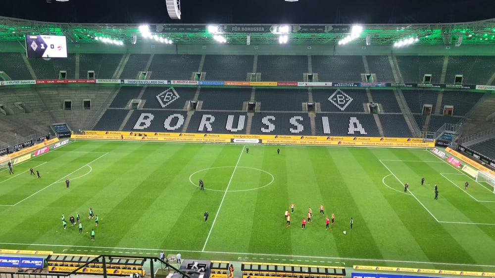 Keine tolle Atmosphäre: Leere Ränge im Borussia-Park.