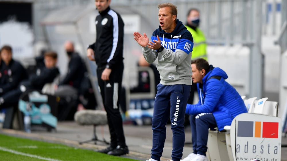 Er würde Elfmeter als Aktiver anders schießen als sein Torjäger: SVD-Coach Markus Anfang.