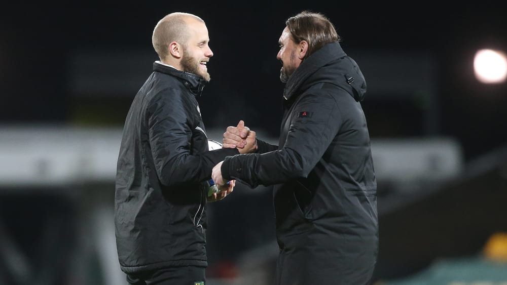 Erfolgsgaranten unter sich: Teemu Pukki und Trainer Daniel Farke.
