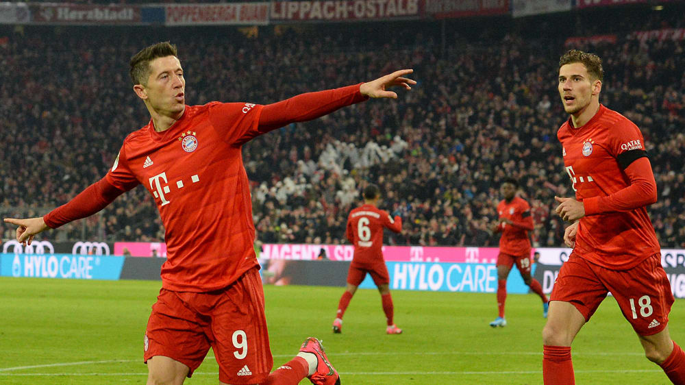 Die Spitze im Blick: Torschütze Robert Lewandowski, Leon Goretzka & Co. haben sich Spitzenreiter Leipzig angenähert.