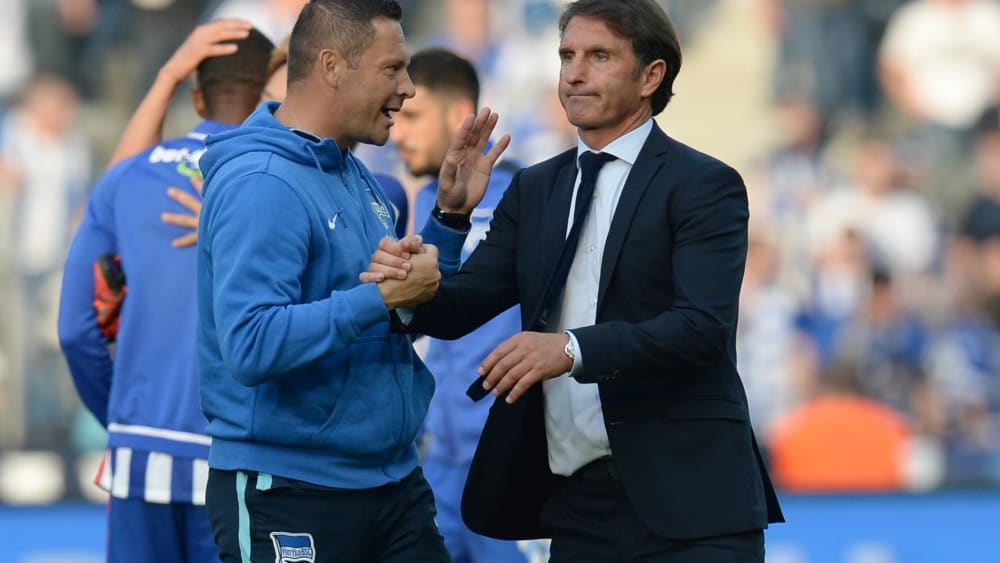Der eine steht vor dem Aus, der andere könnte als Hertha-Trainer zurückkehren: Bruno Labbadia (rechts) und Pal Dardai.