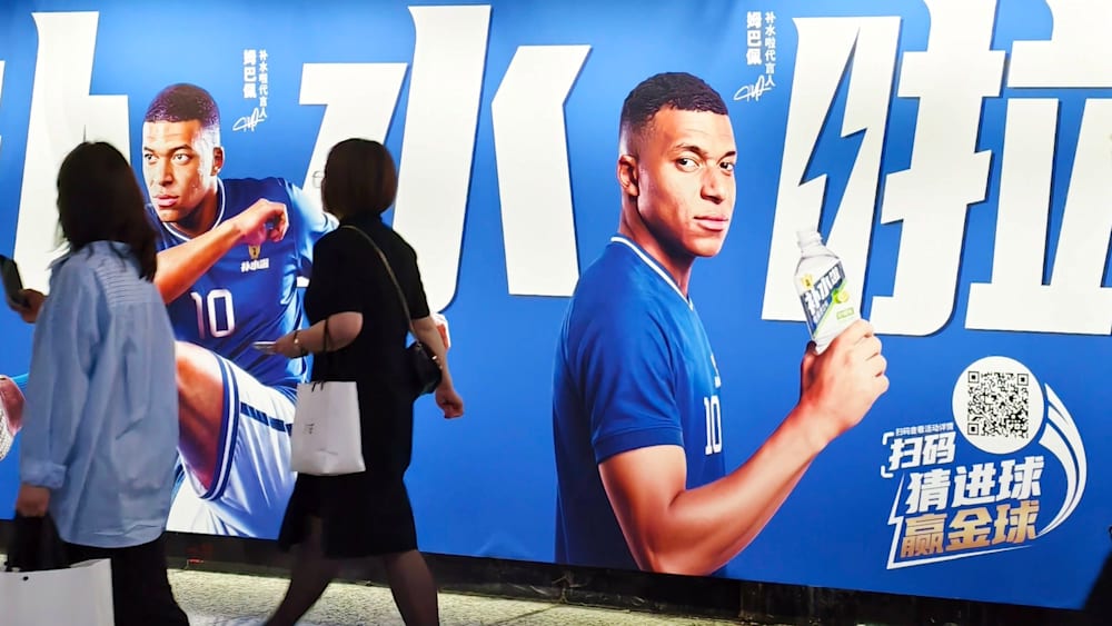 Werbe-Ikone auch in China: Kylian Mbappé, der nun allerdings im Reich der Mitte Partner verloren hat.